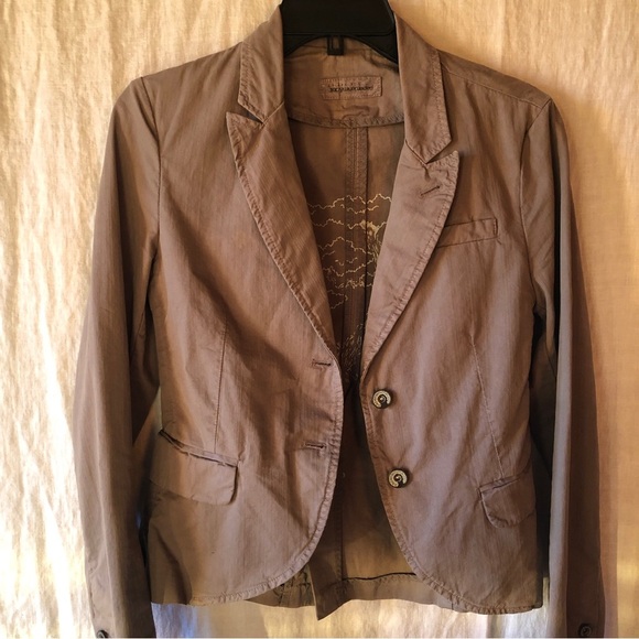 Vintage Paper Denim Cloth army green crop jacket size 1 or S - Picture 1 of 12